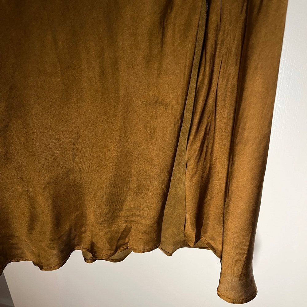 Zara Brown Asymmetrical Maxi Dress - Picture 2 of 3
